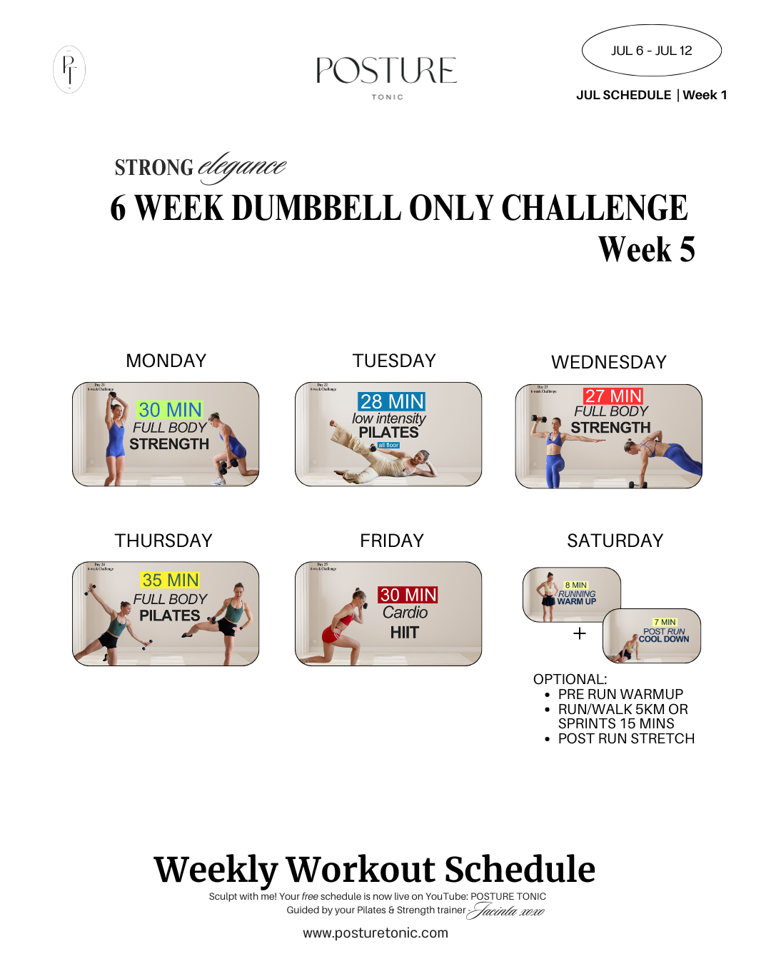 Your Free Weekly Schedule July 6 - 12