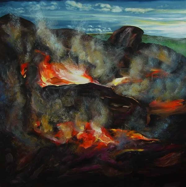 Burning Turf on the Beach