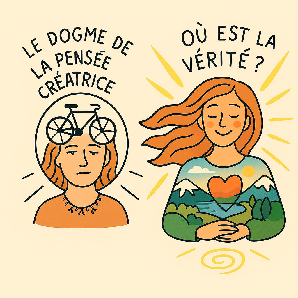 🌀 Le dogme de la pensée créatrice, ou comment on t’invite à pédaler dans ta tête.