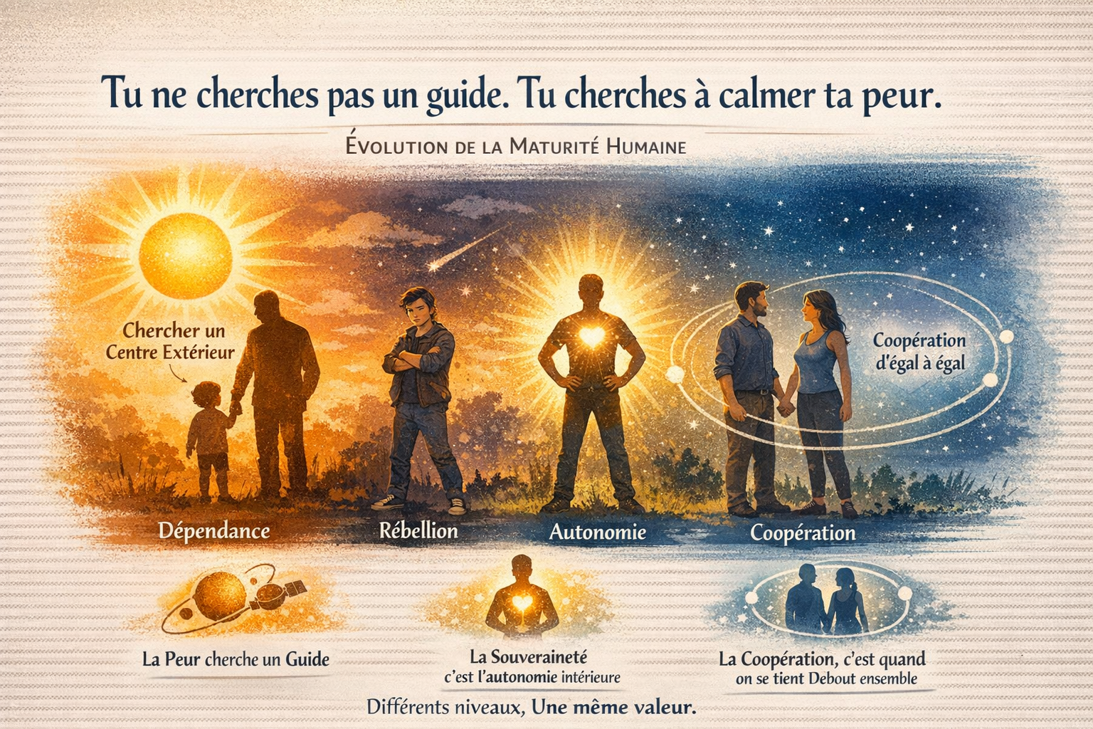 Tu ne cherches pas un guide. Tu cherches à calmer ta peur.