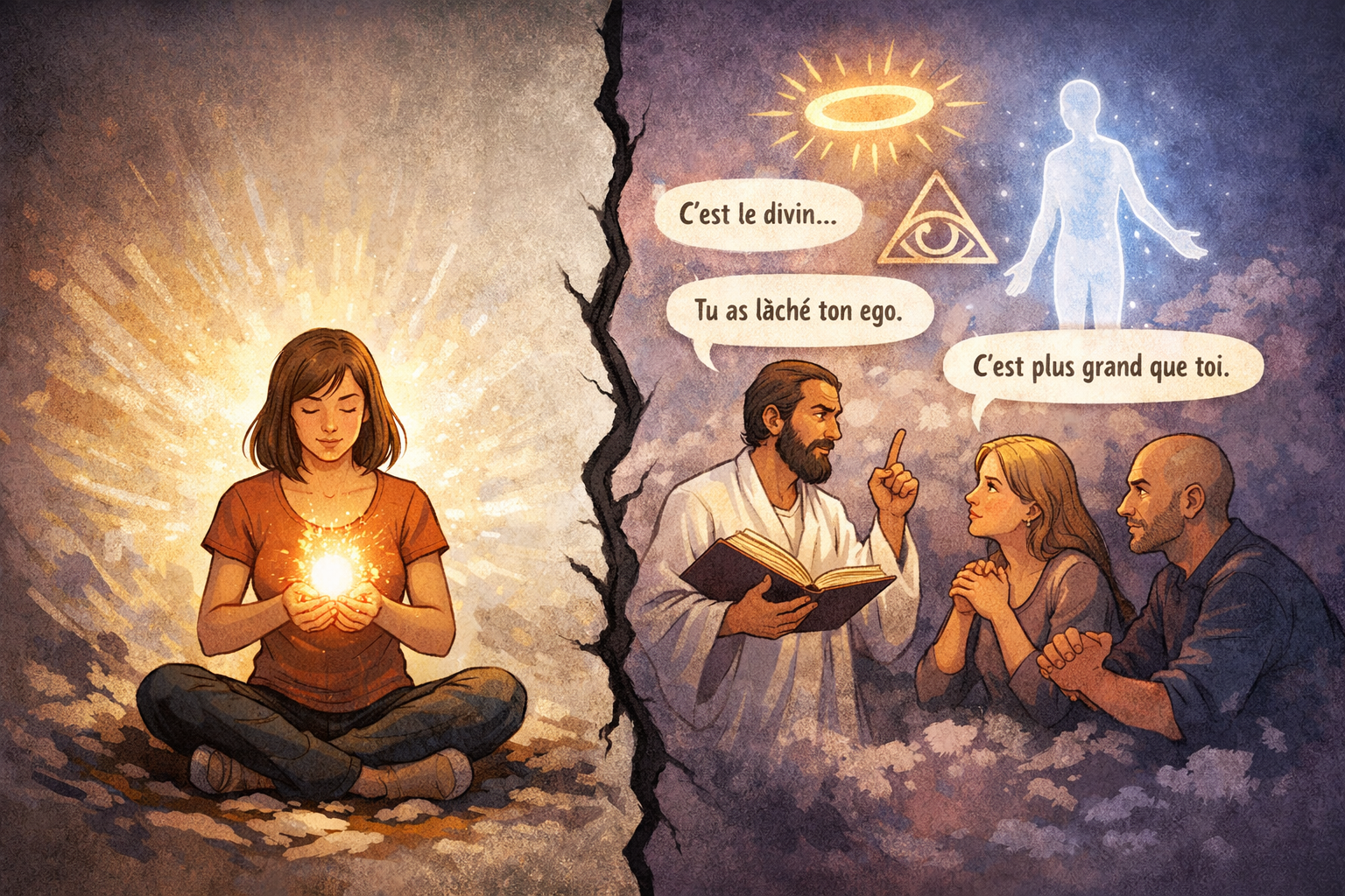 On spiritualise ton expérience… quand elle ne rentre dans aucun cadre.