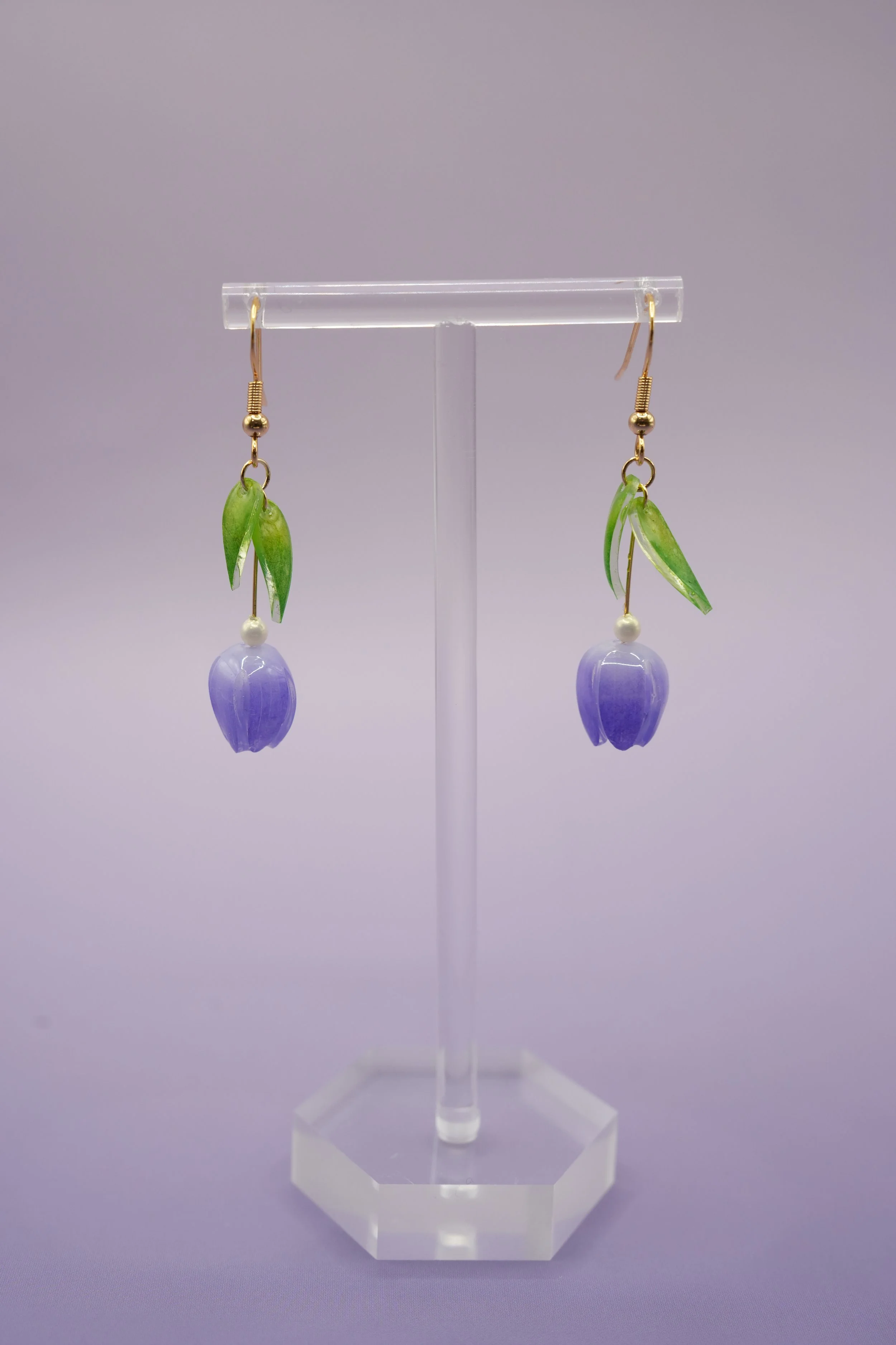 Lavender Tulip Earrings