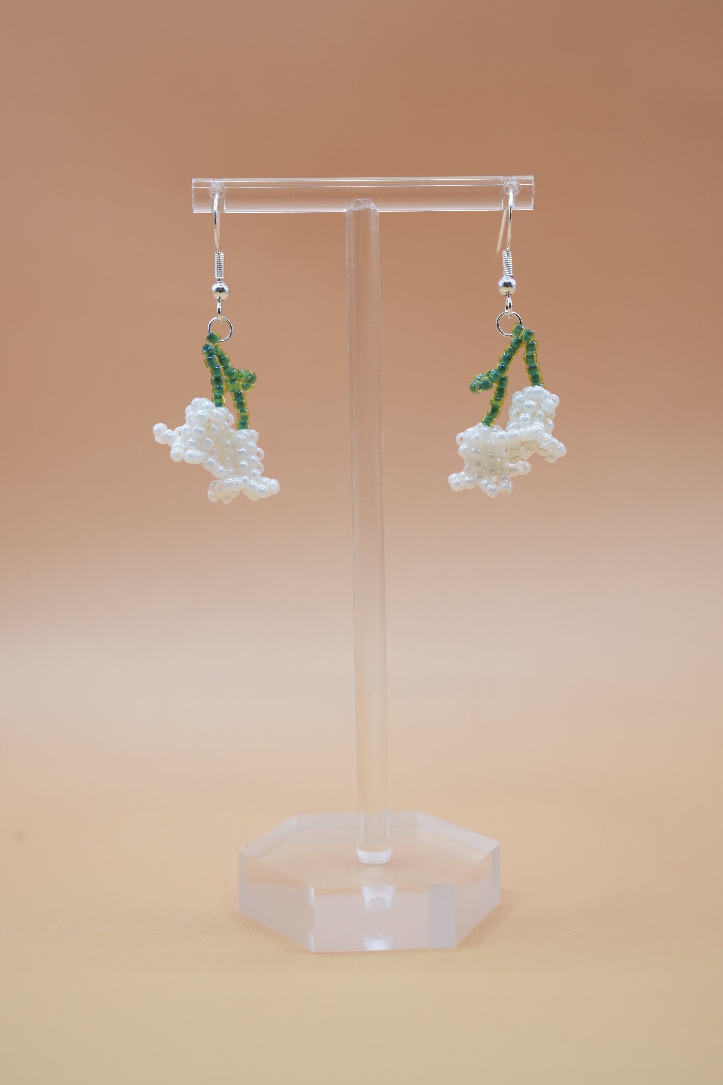 Beaded Tulip Dangle Earrings