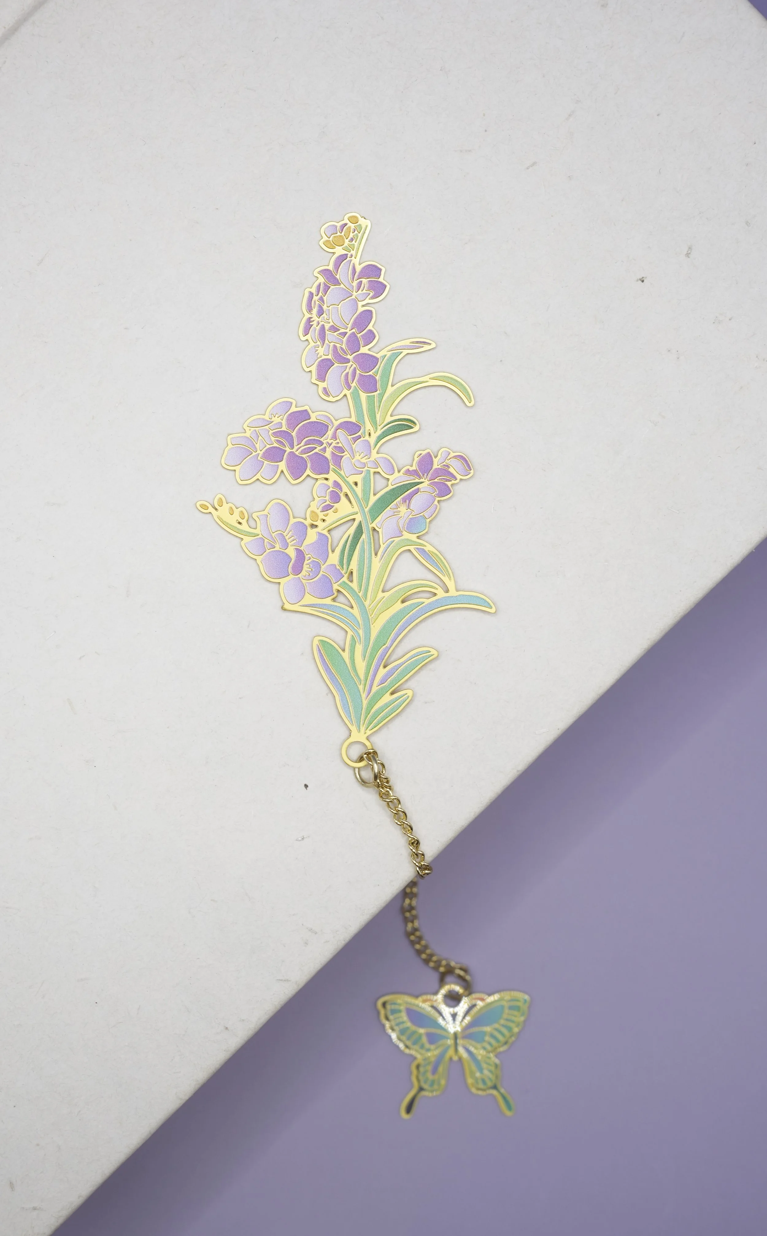 Lavender Butterfly Bookmark