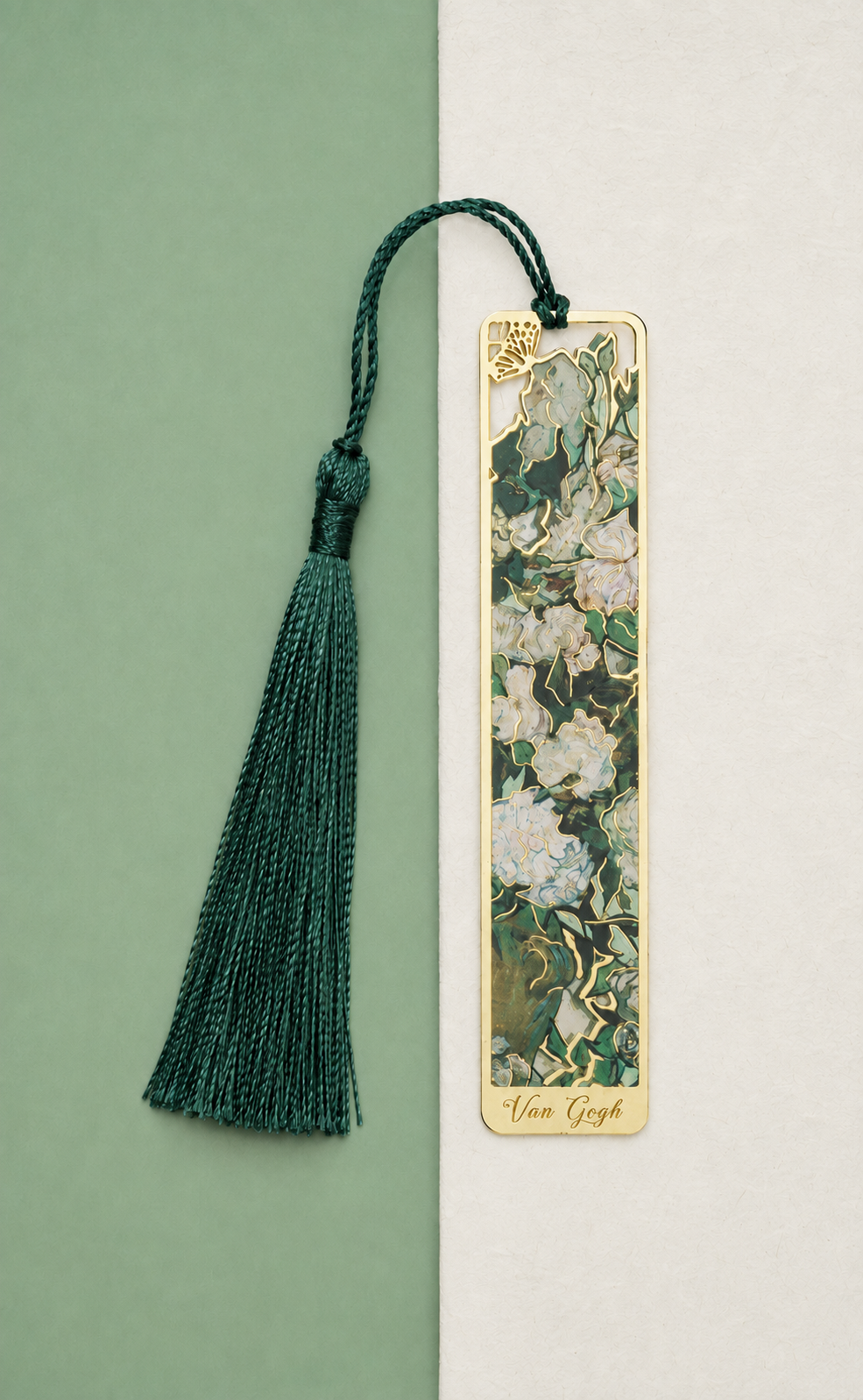 White Rose Garden Bookmark