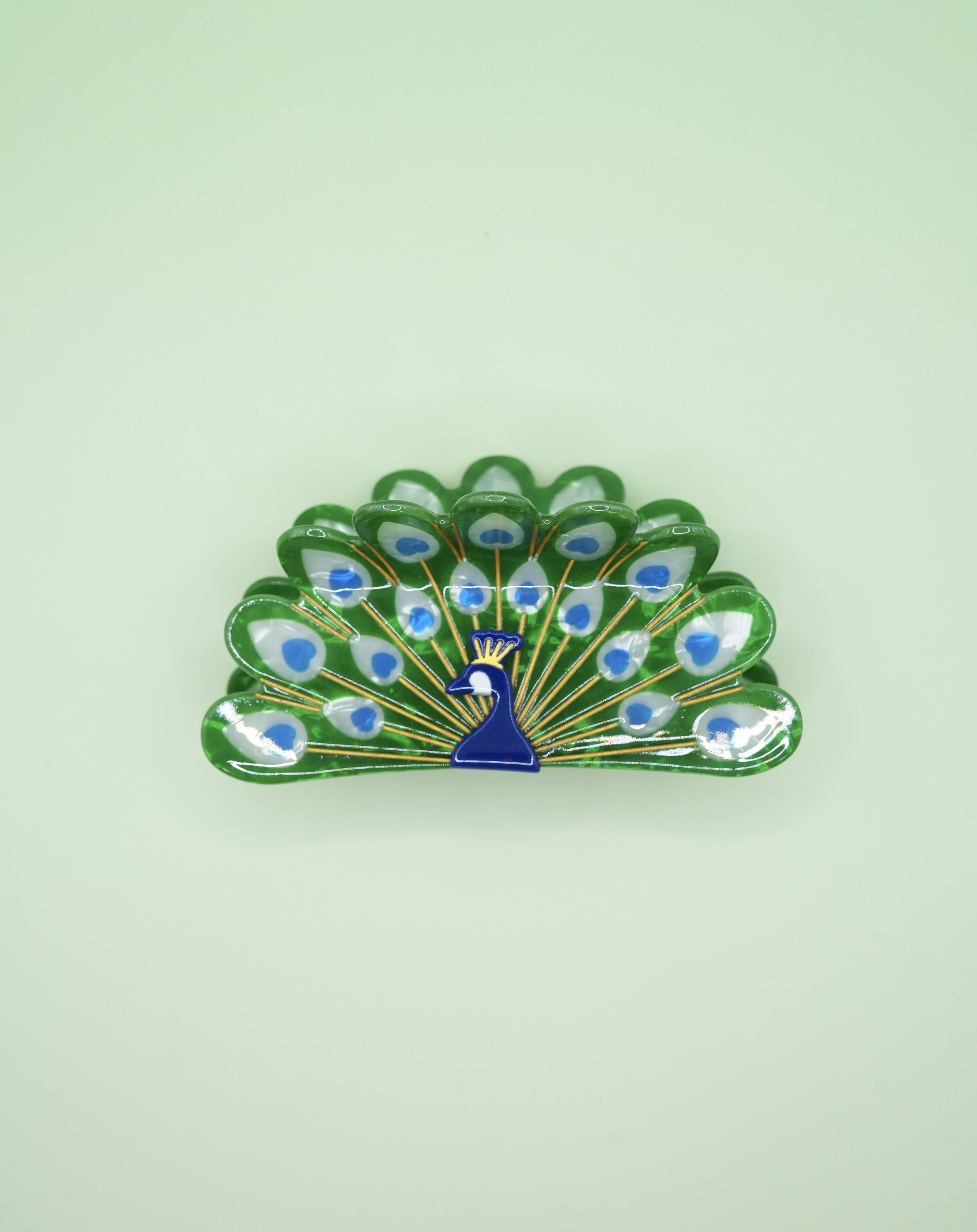 Peacock Hair Claw