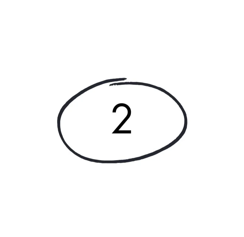 Number 2 circled in black on a white background.
