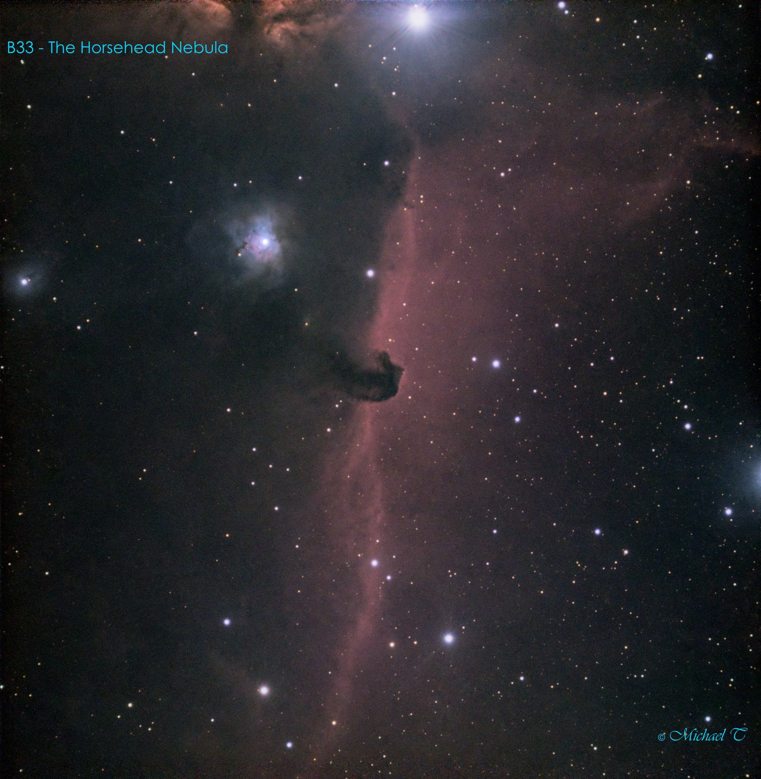 B33 Horsehead Nebula by Michael T using a ED80 & ASI533mc.