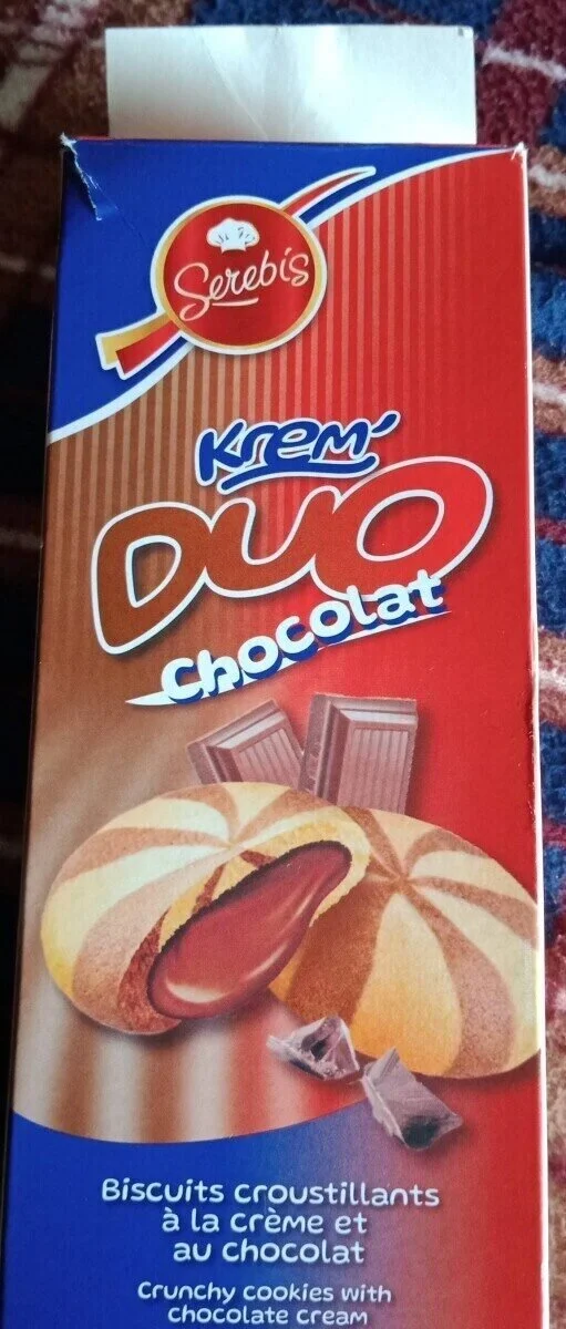Biscuit fourré a la crème de chocolat