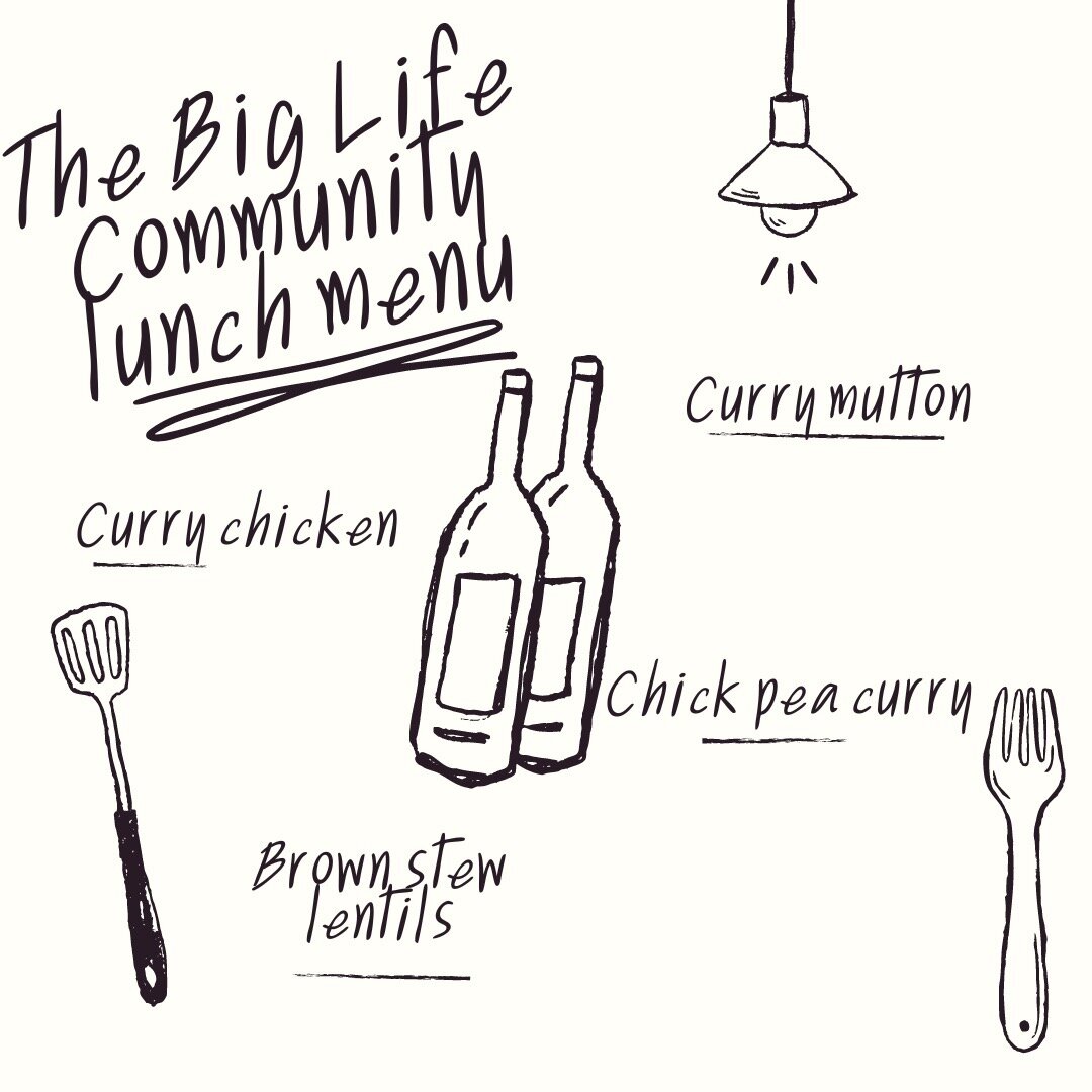 #Newham residents here is the menu for your FREE lunch on 14th March provided by @islandvibezkitchen from 12pm as part of a community gathering ahead of a free showing of @stratford_east 'The Big Life'. Spaces are *very* limited now but there is a wa