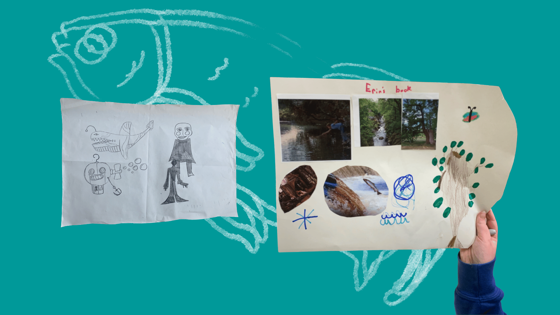 Collages with a salmon