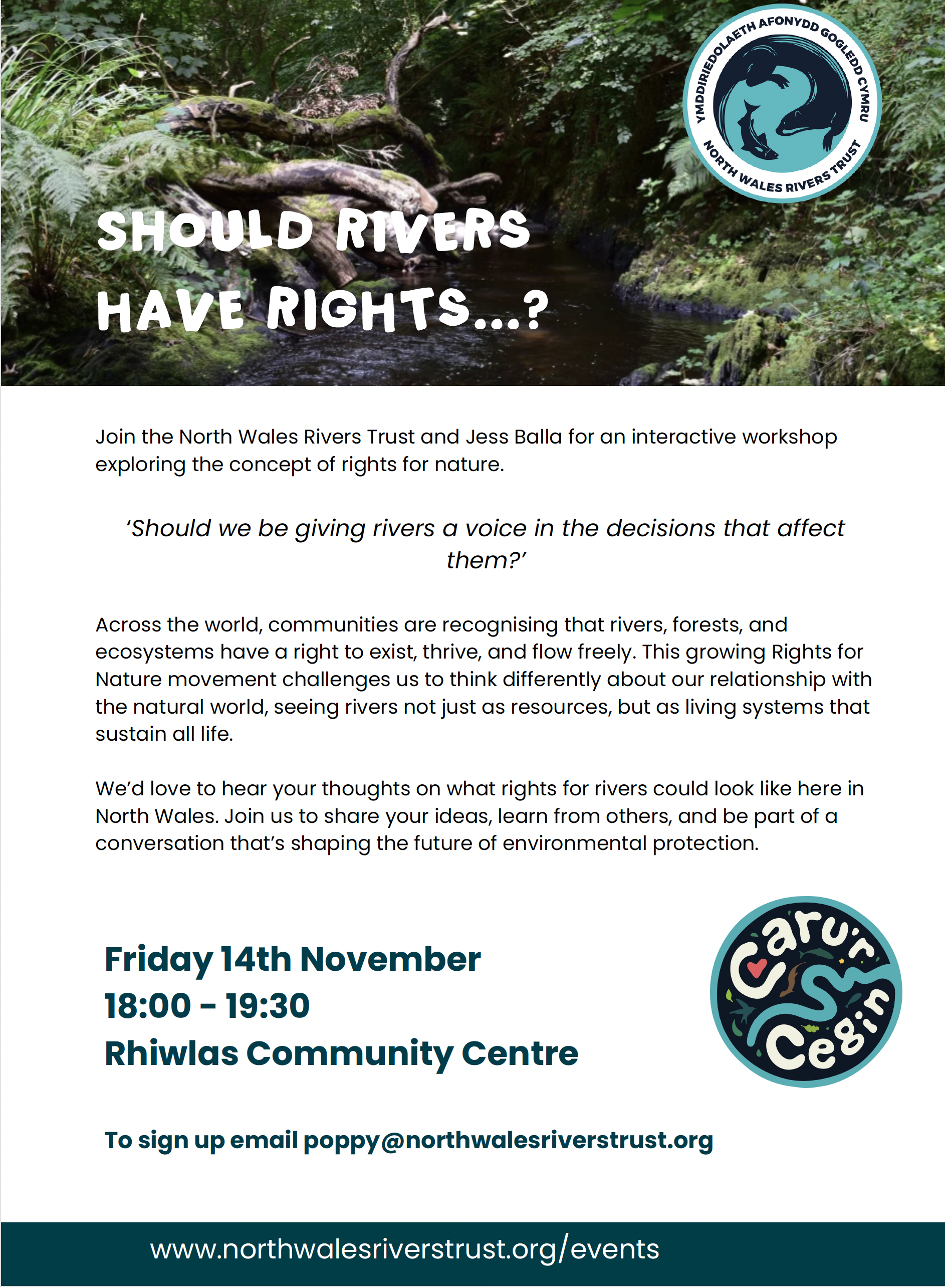 A Ddylai Afonydd Gael Hawliau...? Should Rivers Have Rights...?