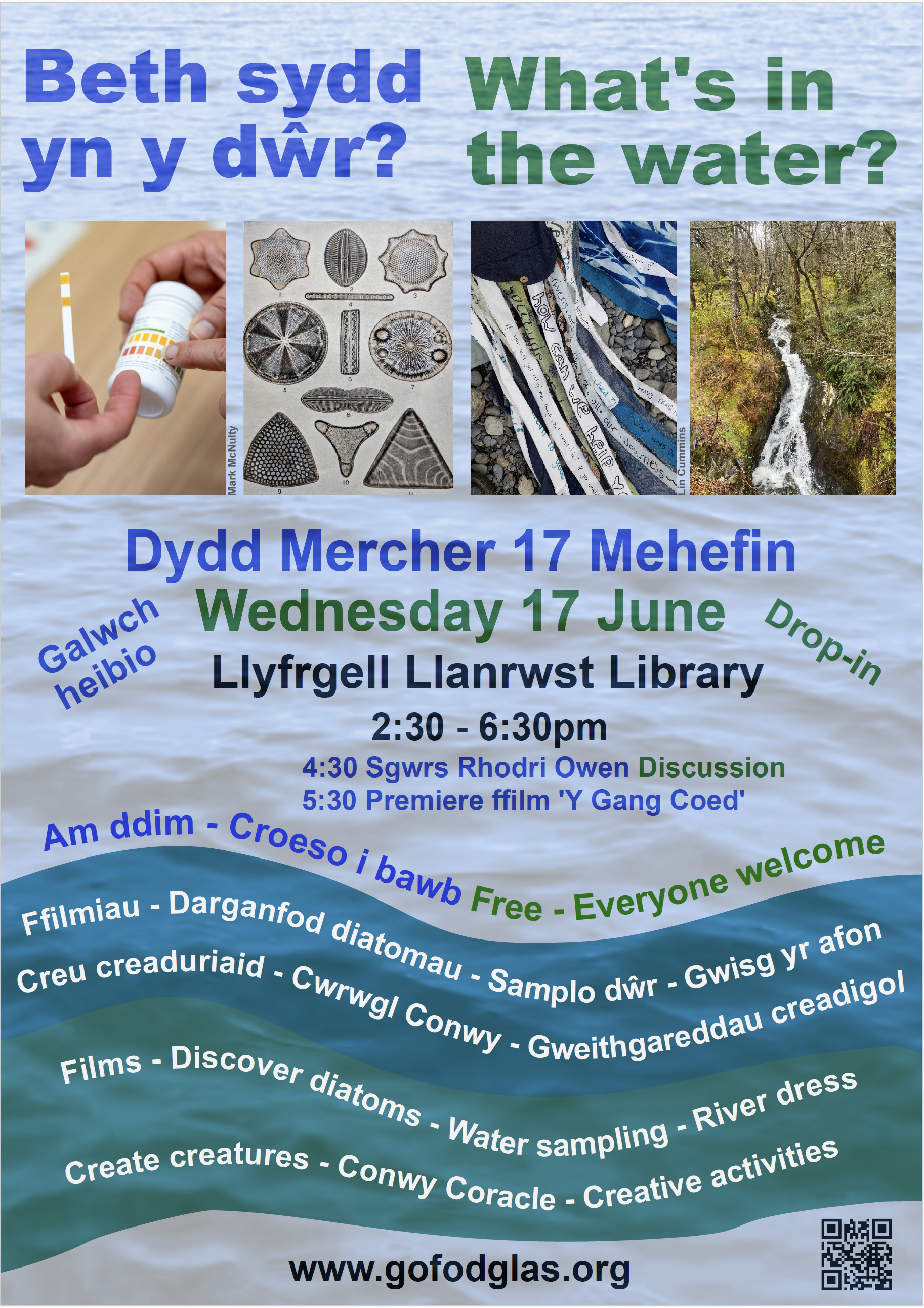 Be’ sydd yn y Dŵr? What's in the Water? Llanrwst 17.6.26