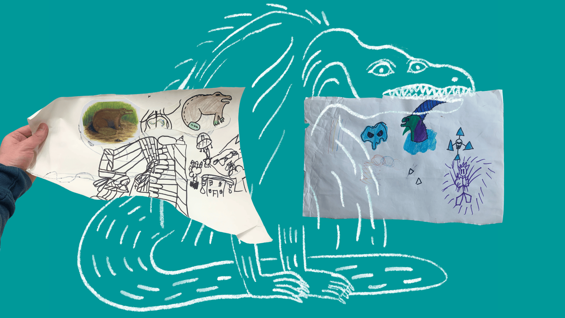 collages with a monster