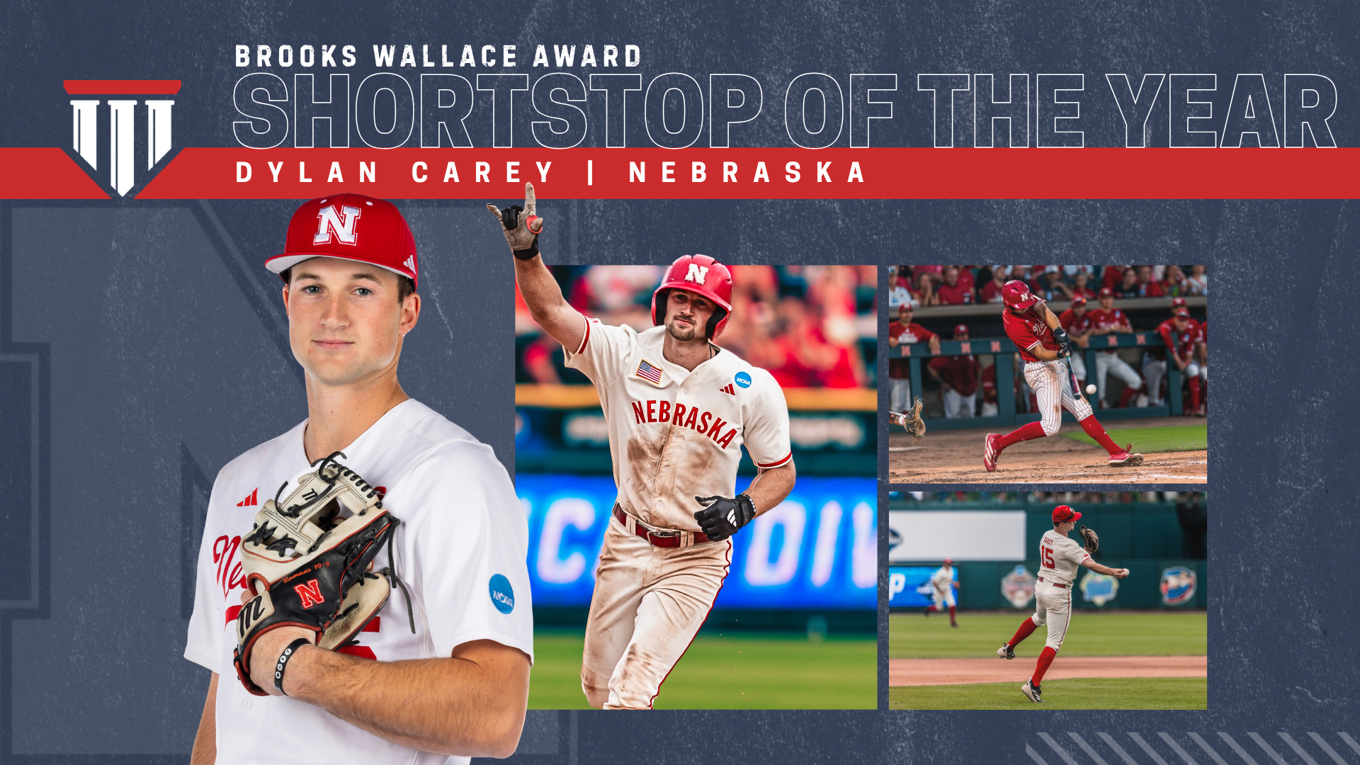 Nebraska’s Dylan Carey Named Brooks Wallace Award Winner as Nation’s Top Shortstop