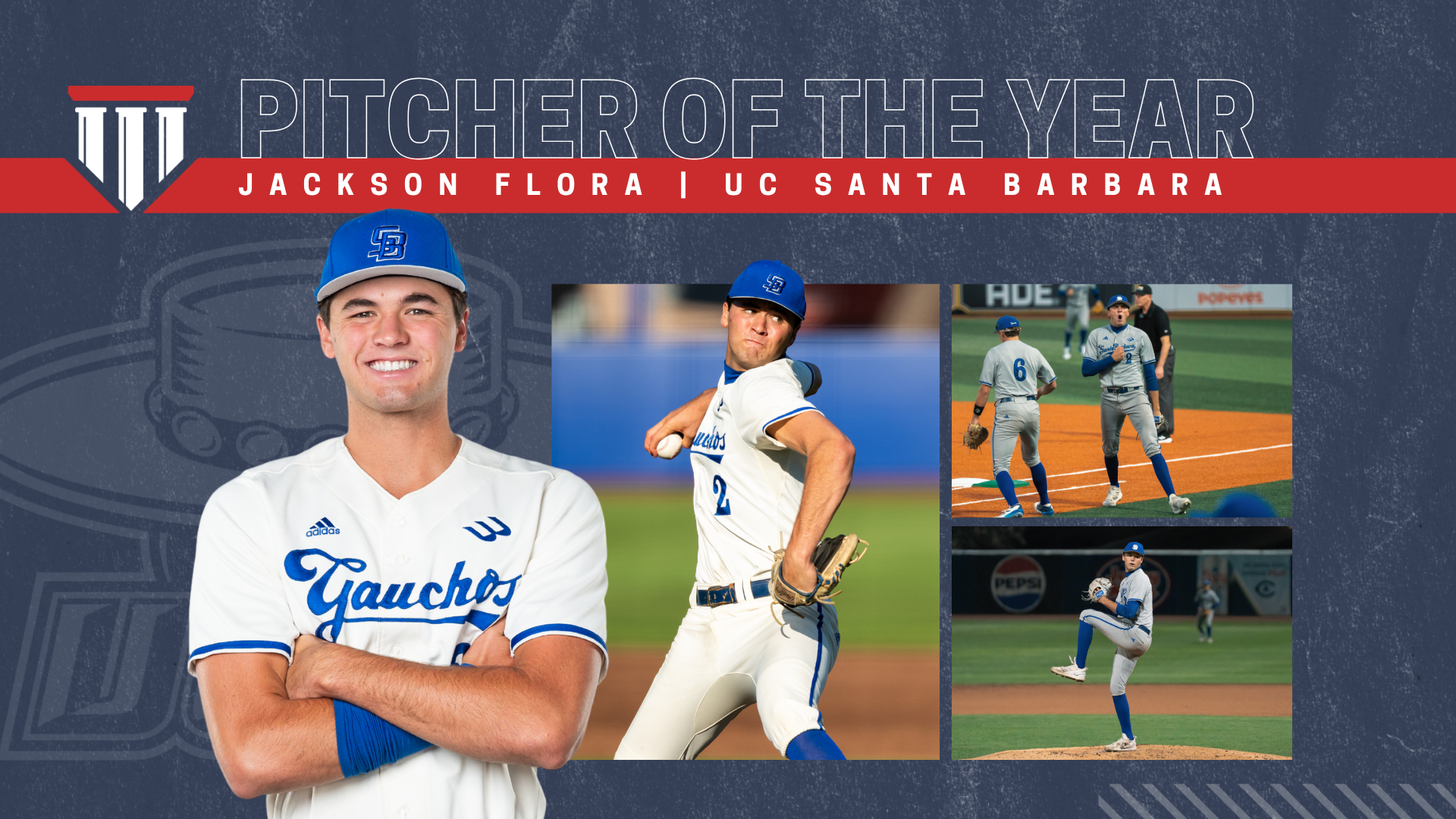 UCSB’s Jackson Flora Named 2026 Pitcher of the Year by The College Baseball Foundation