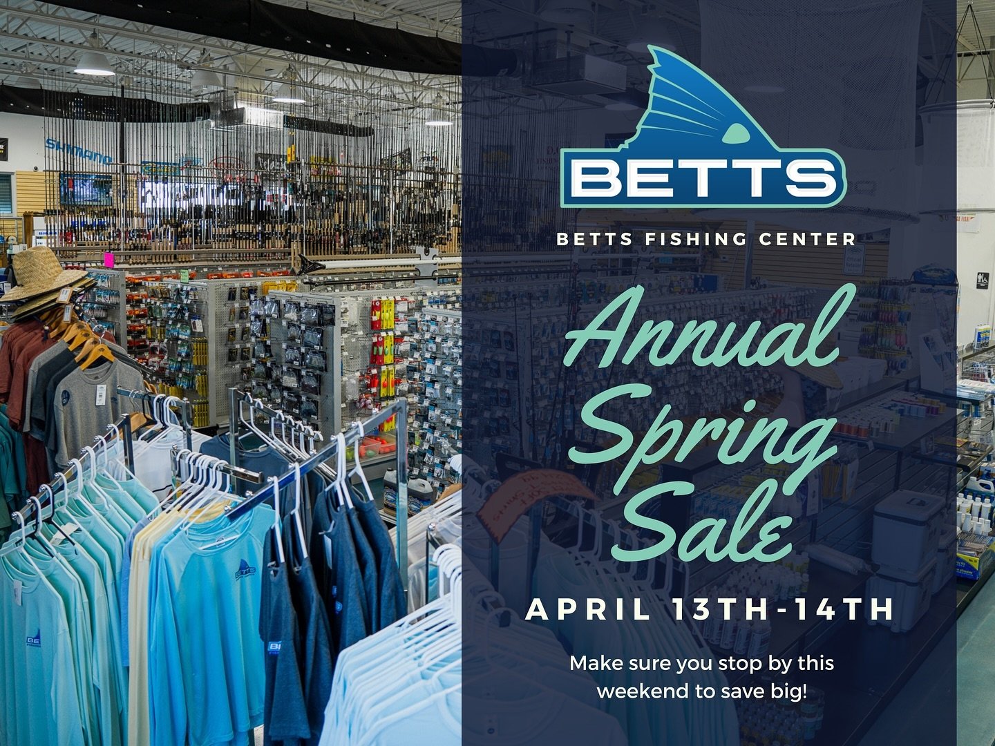 Get ready to reel in unbeatable deals at Betts Fishing Center&rsquo;s annual spring sale! Mark your calendars for April 13th-14th and enjoy massive savings on top fishing brands. Don&rsquo;t miss out on your chance to gear up for the season at Betts 