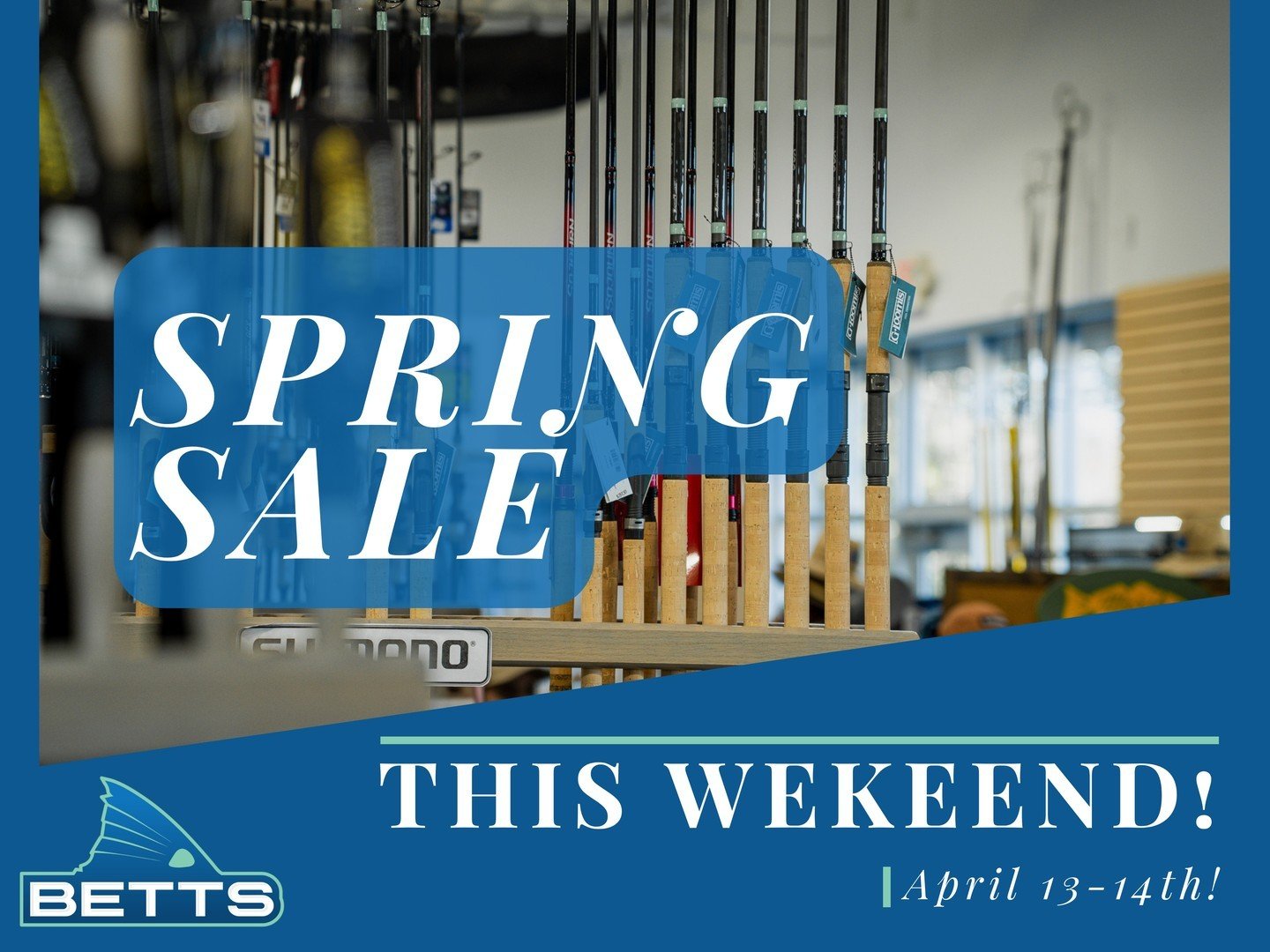 Tomorrow's the day you've been waiting for! Join us at Betts Fishing Center for one of our biggest sales of the year, where you can score incredible discounts on everything from tackle to sunglasses. Don't miss out on the chance to revamp your fishin