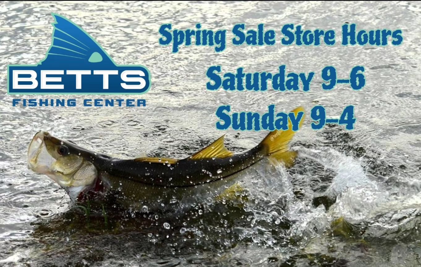 One more sleep until our annual spring sale!!! Who's ready to gear up and catch some fish??? I know we are! Stop on by this weekend and stock up on all your favorite brands at a GREAT price. We hope to see you there.
.
.
.
.
#bettsfishingcenter #Spri