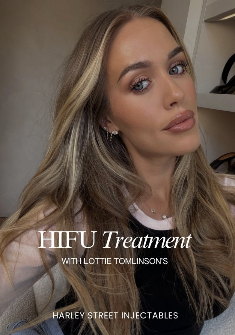 Lottie Tomlinson featured in a HIFU skin tightening treatment video by Harley Street Injectables.