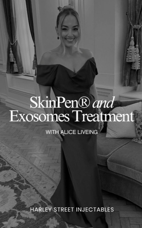 Alice Lieving featured in a SkinPen microneedling treatment video by Harley Street Injectables.