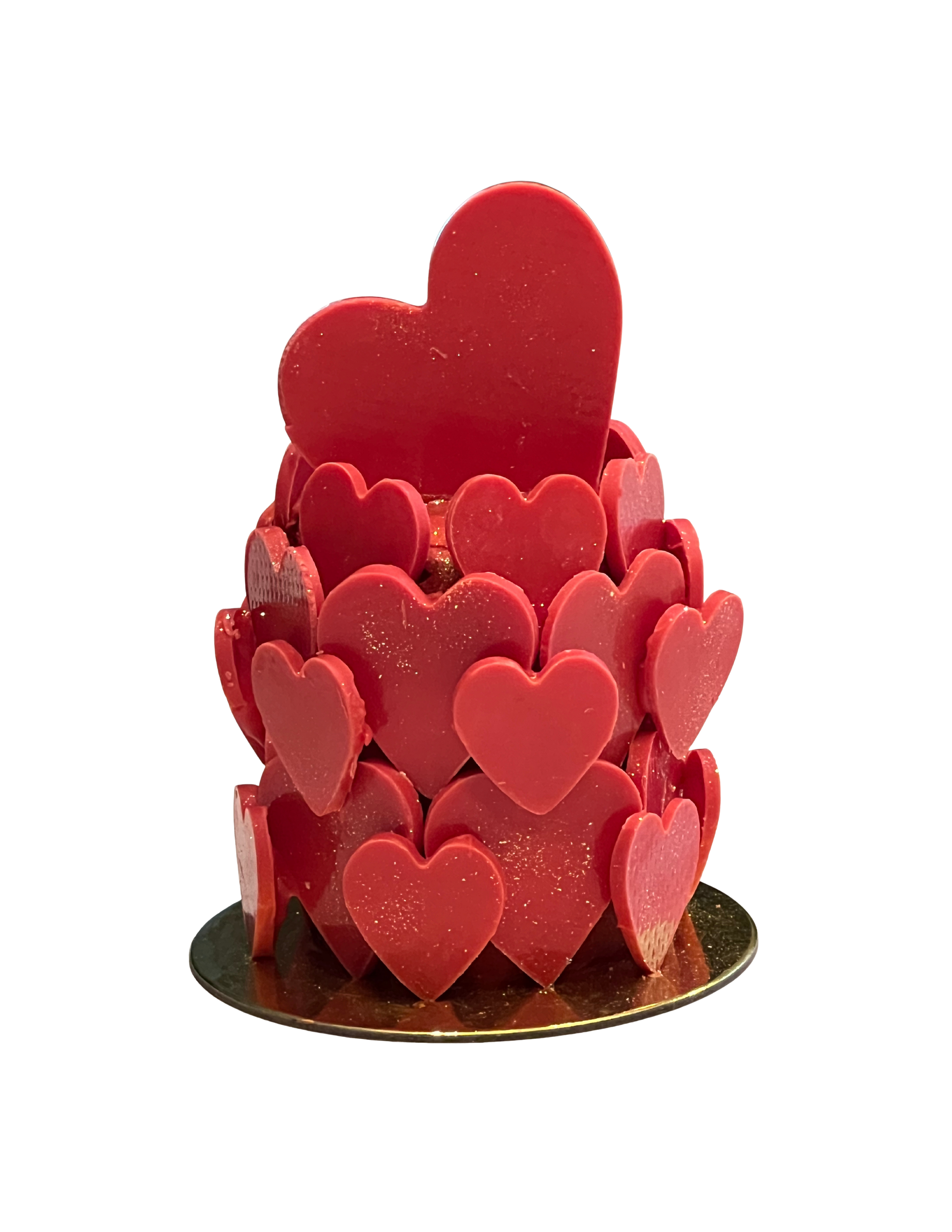 Red Hearts Cake