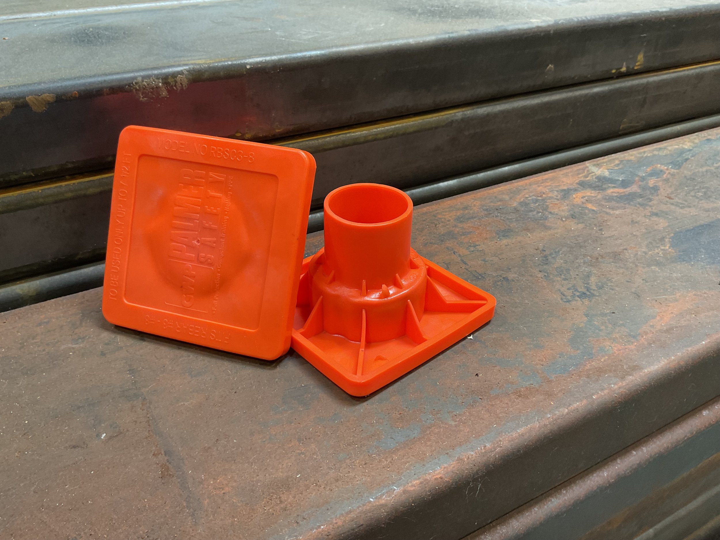 Orange Rebar caps