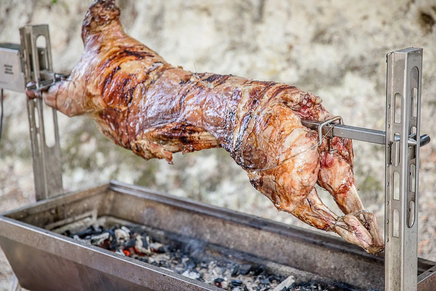 Whole spitroast lamb a taste sensation with our gravy and dips.
Image @corrinatoughphotography #lebanesemezze#foodmadetoorder#freshfood#handmadefood#dips#grilledveg#falafel#chickenskewers#weddingfoodfrance#shanetoughcatering#wholespitroastlamborpig#w