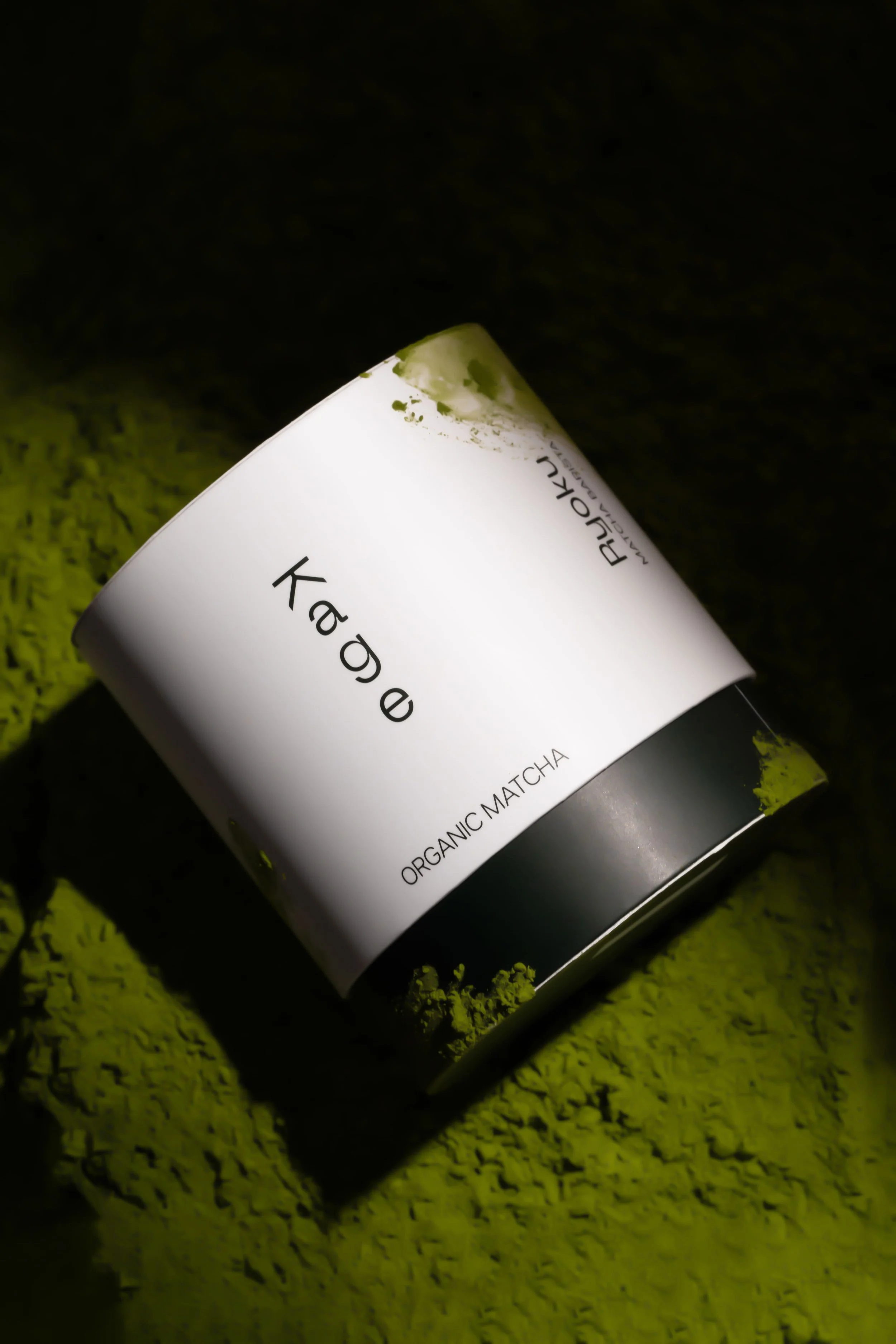 Ceremonial grade matcha powder with vibrant green color