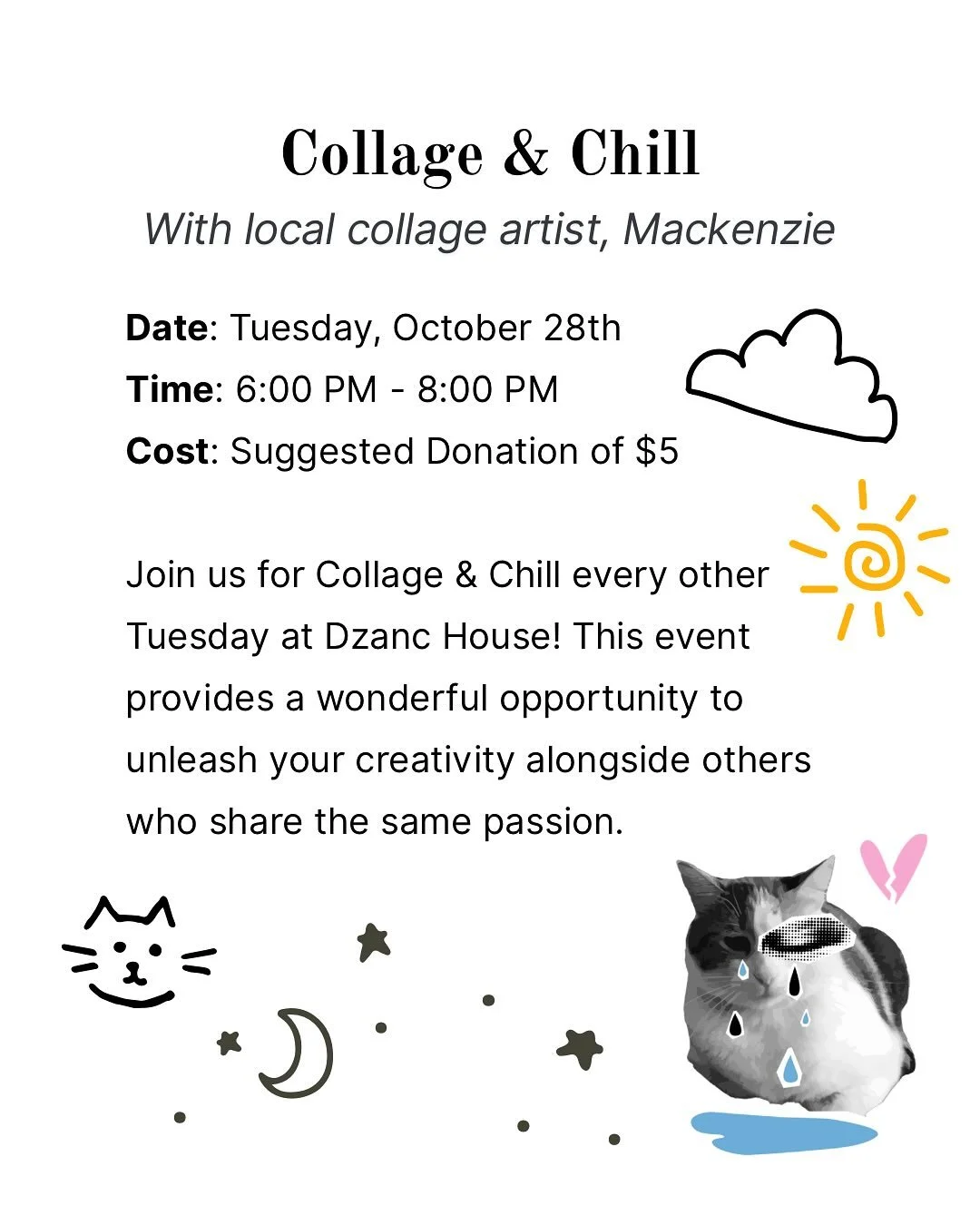 See you tonight at Collage &amp; Chill! 
.
.
.
#ypsi #ypsireal #ypsiart #annarbor #annarborart #collageandchill #dzanccollage