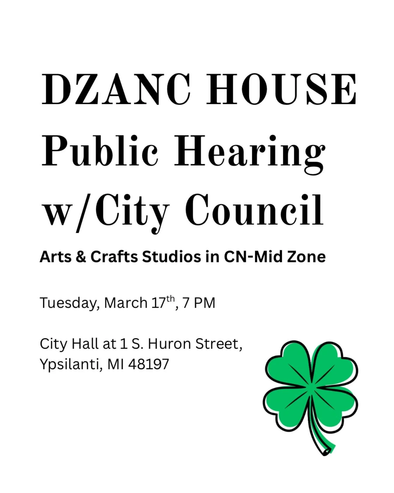 Next steps! We have the zoning text amendment being presented before our City Council tomorrow night to grant us permission to operate with an arts and crafts studio here at Dzanc House. If approved we would see it allowed as special land use in our 