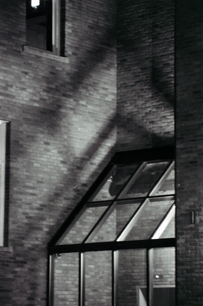 Case Silva (@case_s), “Shadows,” EMU Campus, Kodak TriX 400 @ 1600, Konica Autoreflex TC, 2025.
