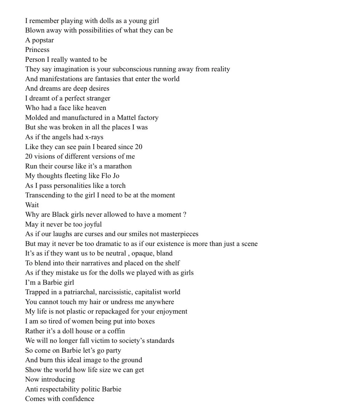 Shayla Card-Nowlin (@GoneStarring, forpeoplelikeme.substack.com), “Dolls,” Poetry, 2023.