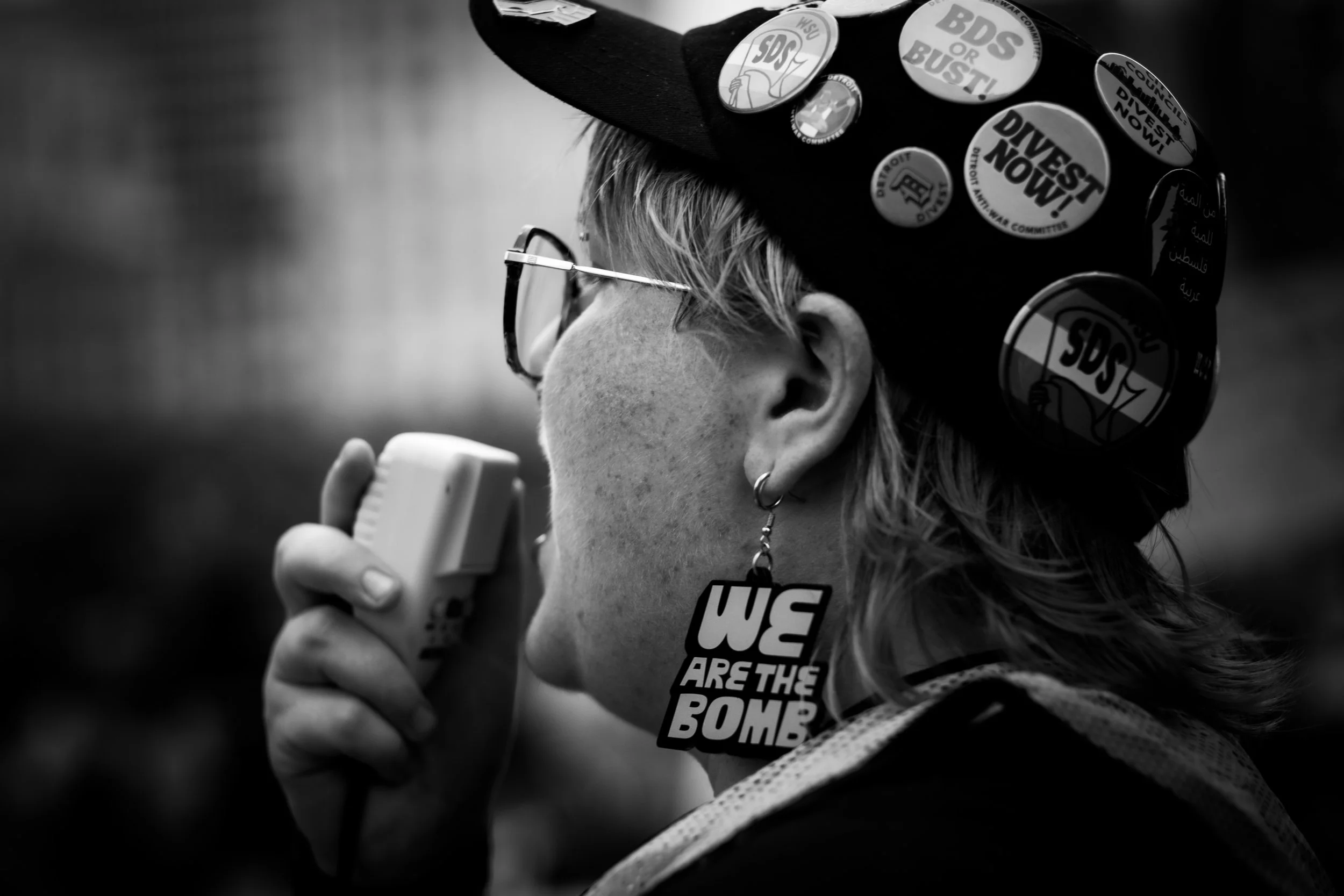 “We Are the Bomb,” Detroit, Digital photo, Fuji X-T4, 2025.