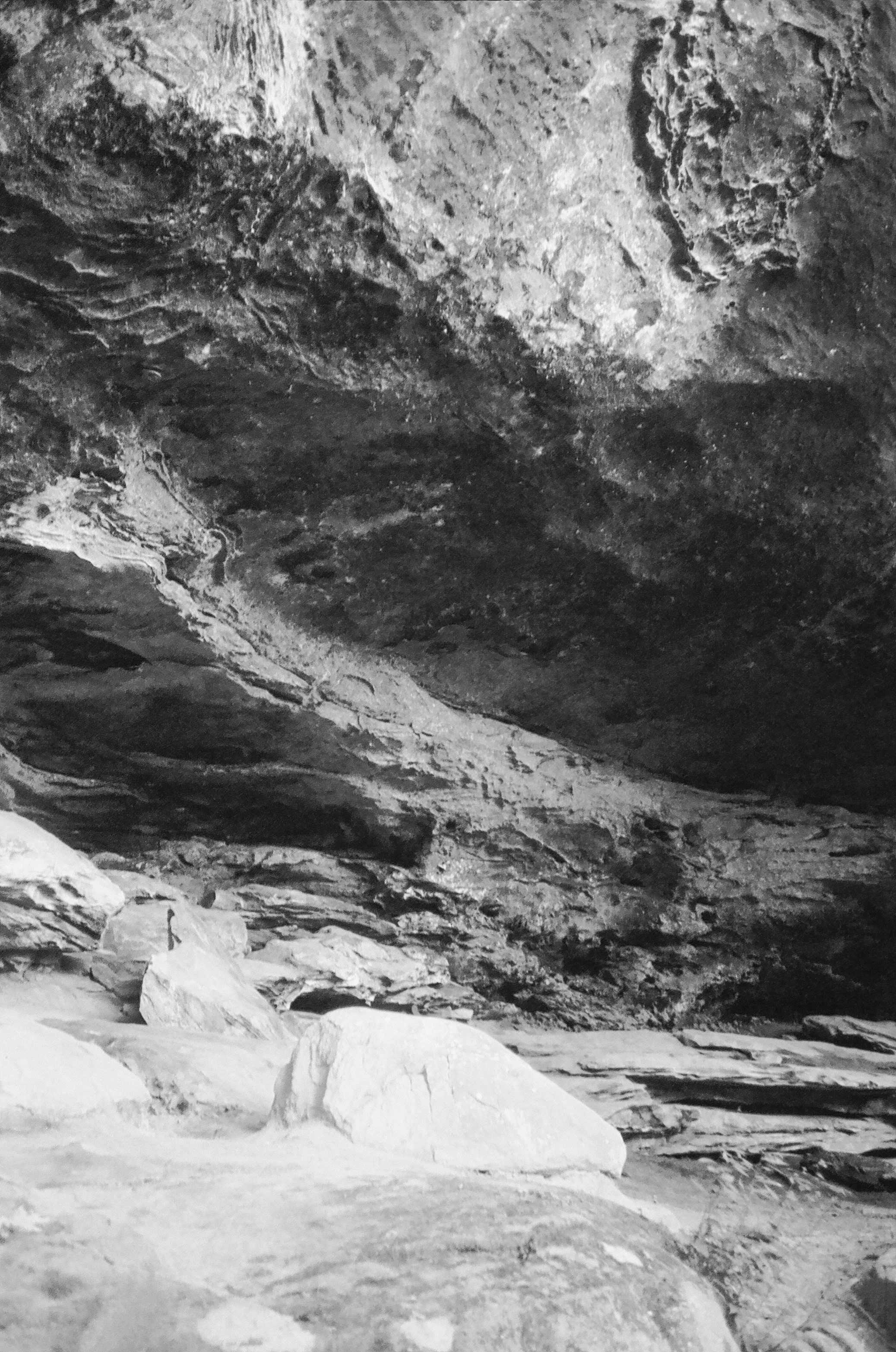 Andrew Nosay (@moofish, andrewnosay.com), “Stratifications,” Kentucky, Ilford XP2 Super, Canon Sureshot Telemax, 2025.