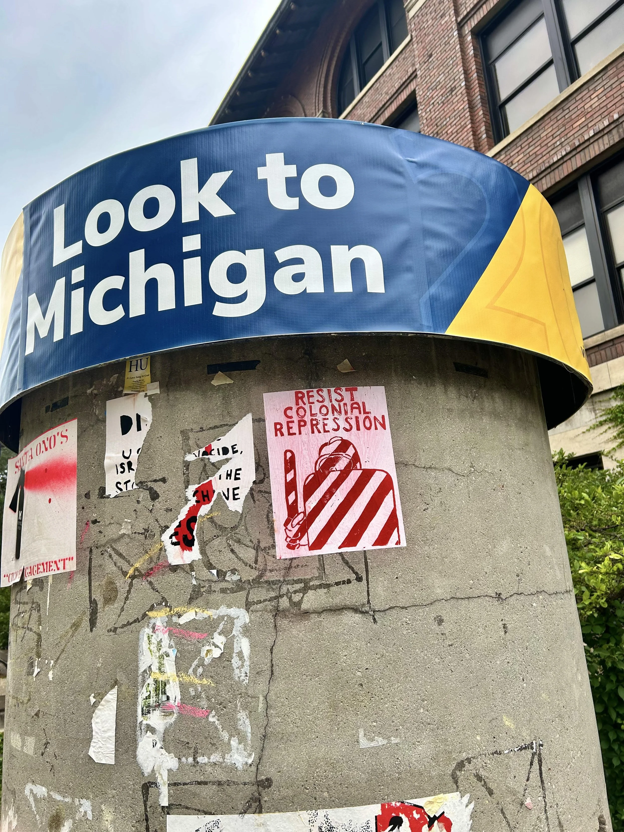 Julie Winningham (@galaxiesglitter), “Resist”,” UM Central Campus, Digital, iPhone 14, 2024.