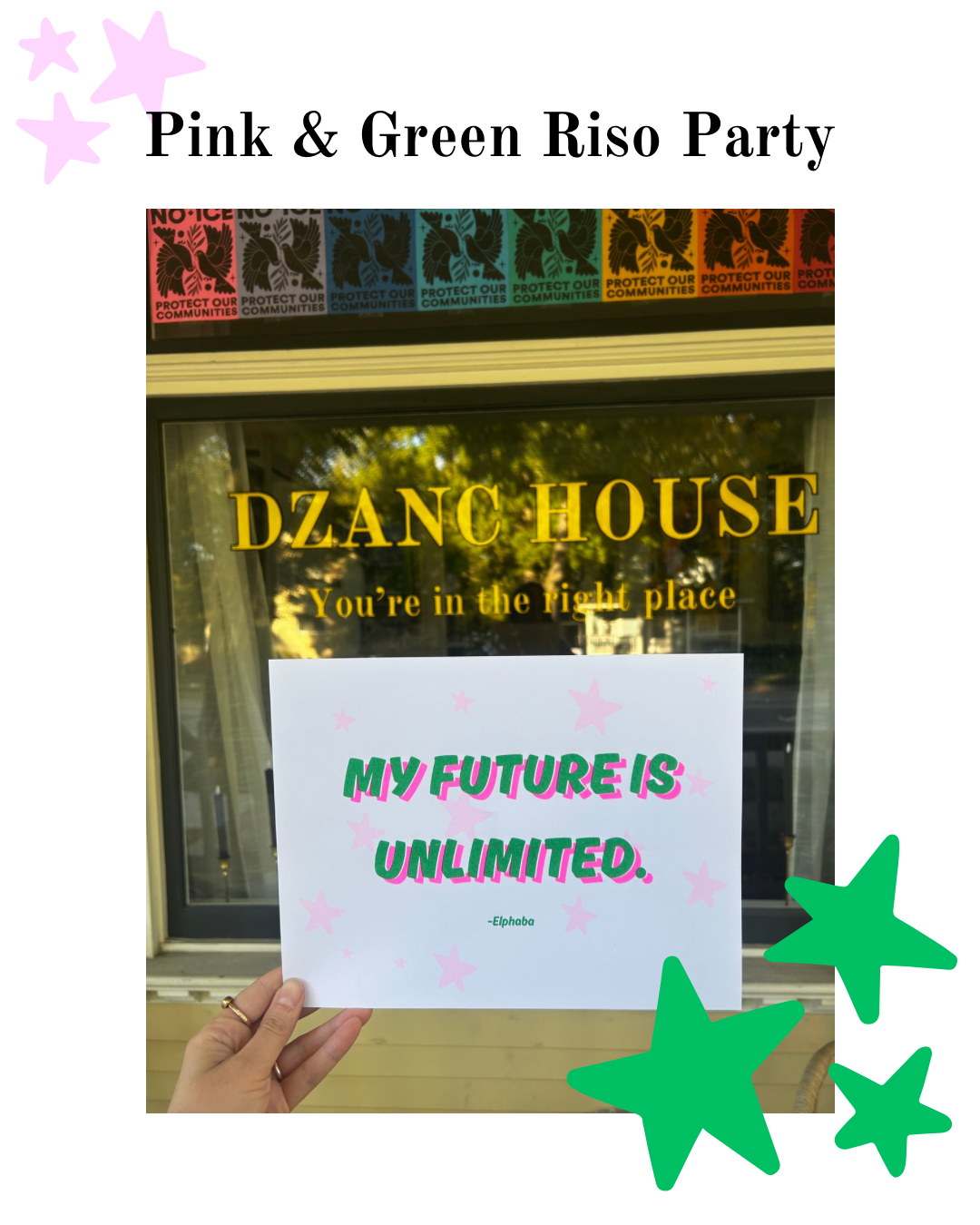 Pink & Green Riso Party