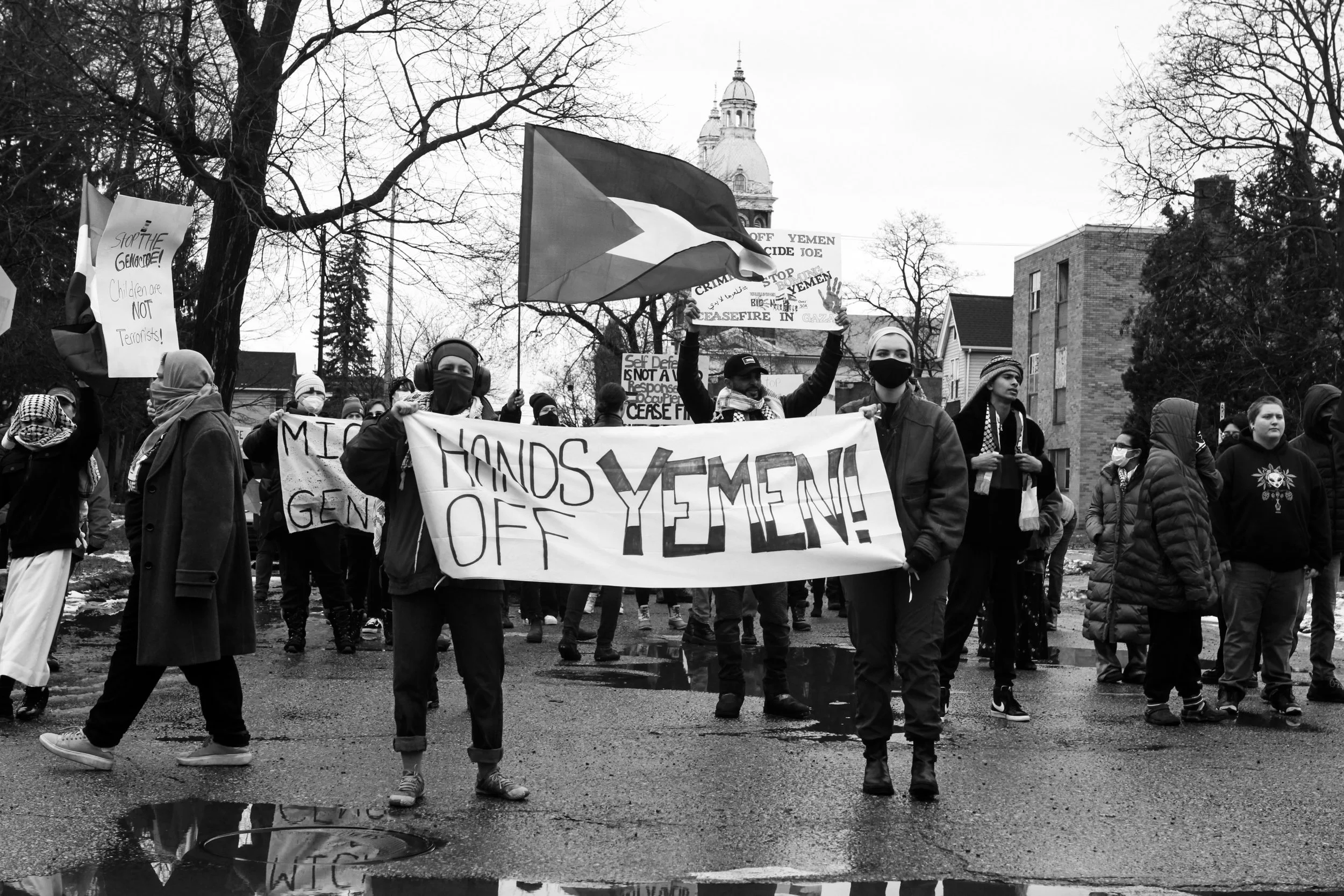 Madison Cantrell (@photomady), “Hands Off Yemen,” Downtown Ypsilanti, Digital, Canon 7D, 2024.