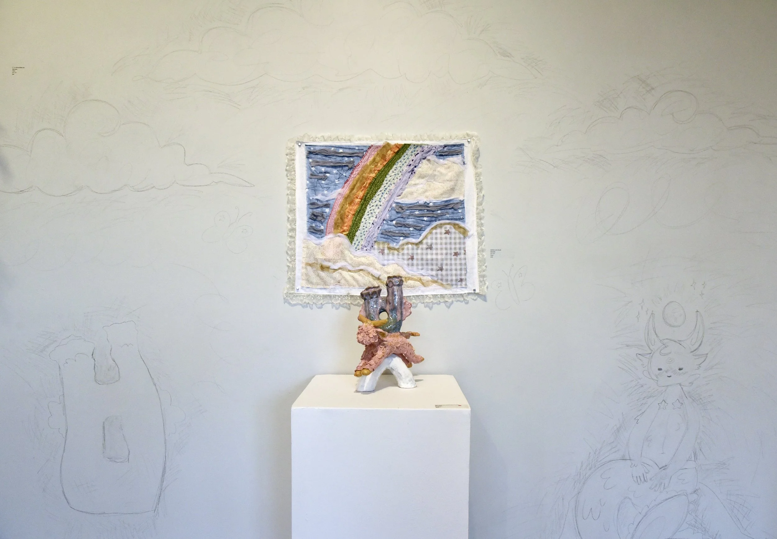 And The Dragon Jumped Over A Cloud / 8 x 5 x 9 / Ceramic