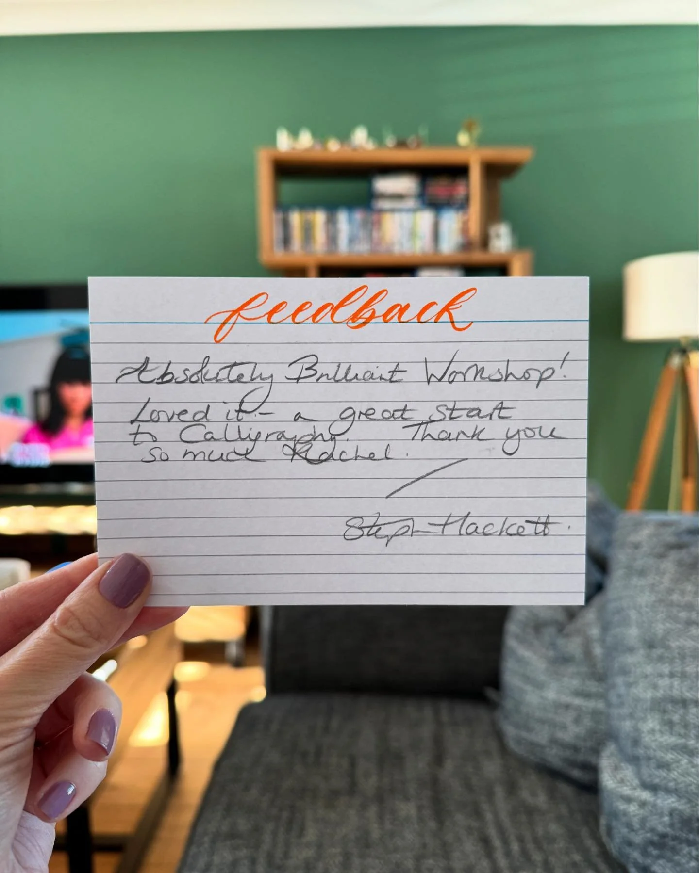 Receiving feedback after my workshops is one of the most heart warming things. 

I would sit in my car and read them back to myself before setting off to go home.

The sense of achievement that one, I actually made it through and two, people enjoyed 