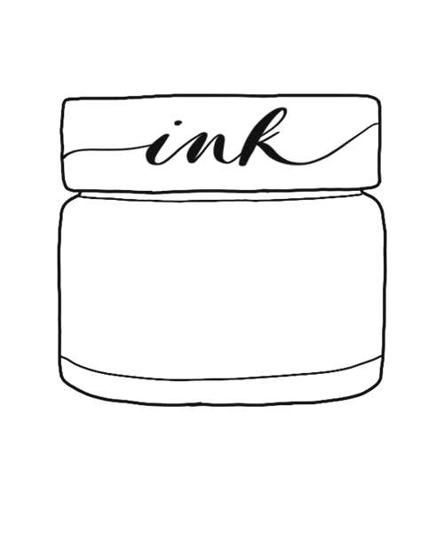 Illustration of ink pot