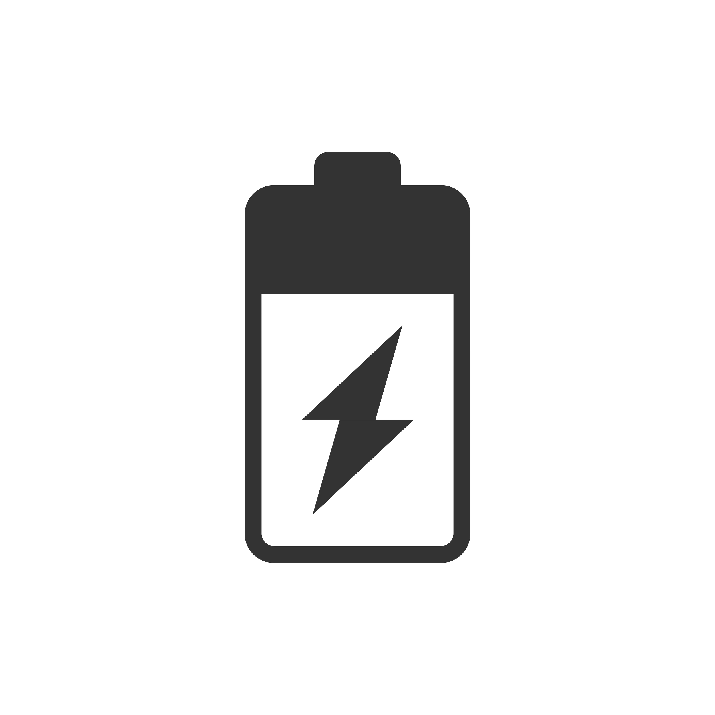 Silhouette of a smartphone with a lightning bolt sign inside, representing electricity or charging, on a black background.