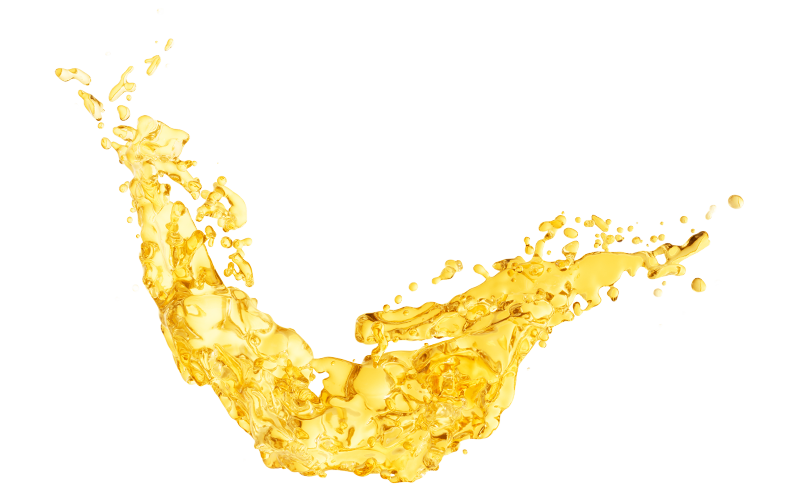 Splash of golden liquid, resembling a wave or spray.
