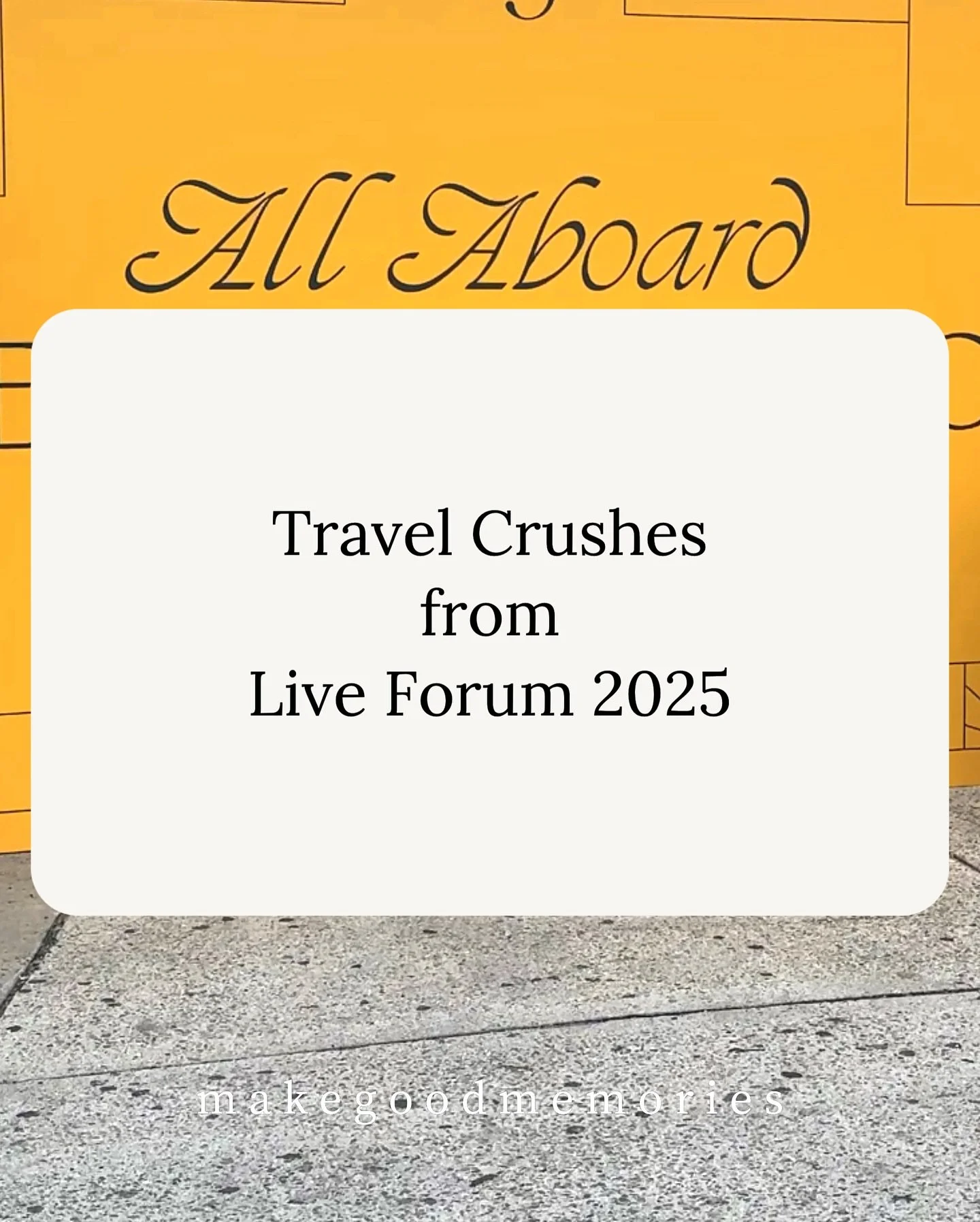 Just back from FORA Live Forum:  A high-energy few days of connecting with hotel brands, villa experts, tour providers, airlines, train services, insurance partners, and destination specialists from around the world.

I came home with a few new trave