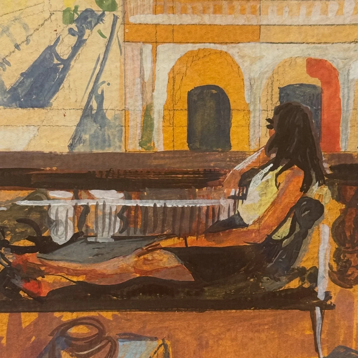 From Sicily, with a little creative twist.
My friend turned this moment in Catania into a painting, proof that travel memories really can become art. 😊

Whenever I see it, I remember the pace of Sicily, late lunches, warm (hot..) evenings, and conve