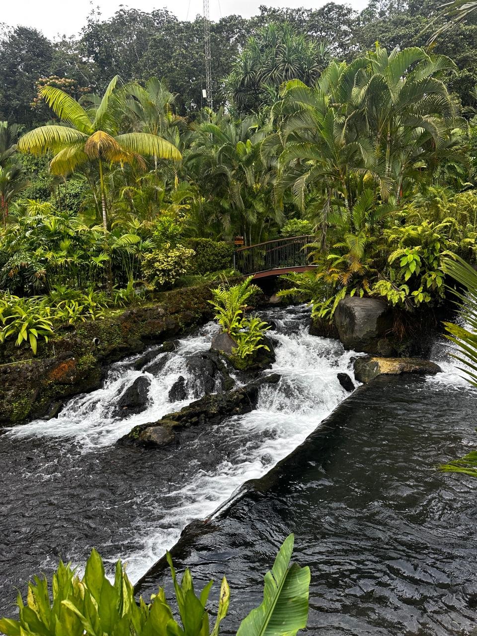 Natural thermal rivers at Tabacón resort in Arenal, Costa Rica