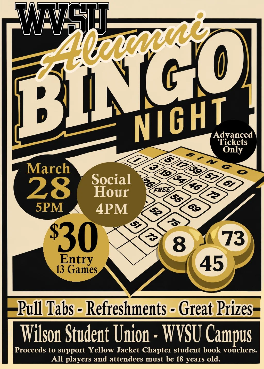 WVSU Alumni Bingo March 28