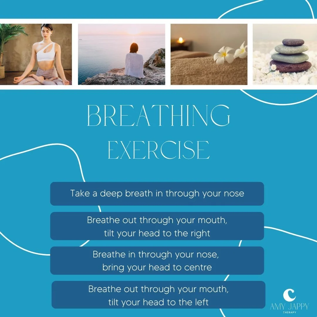 Quick Breathing Reset

Breathe in through your mouth, and as you exhale, gently tilt your head to the left and right.

This simple yet effective exercise helps calm and regulate your nervous system. This is perfect for when you need a moment of groun