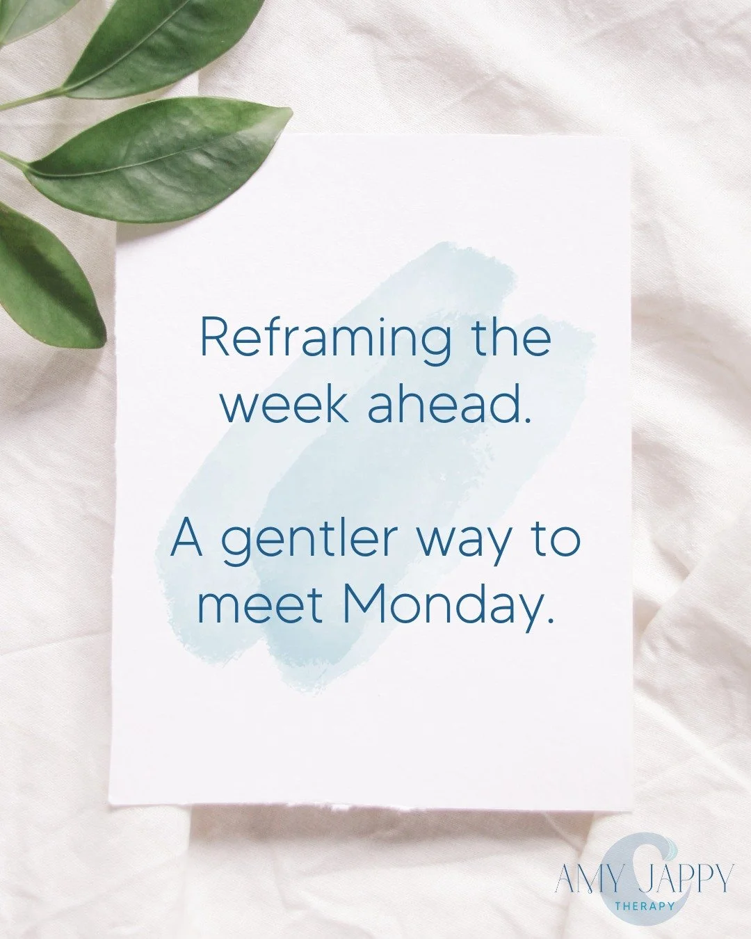 Mondays often trigger the part of our brain that scans the week ahead and decides it&rsquo;s already too much.

When that happens, try this gentle reframe:

✨ From &ldquo;I have so much to do&rdquo;
✨ To &ldquo;I&rsquo;ll take this one step at a time
