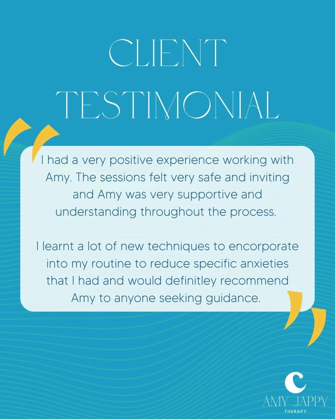 Thank you to my lovely client for your kind words!

I&rsquo;m so grateful for the trust my clients place in me and proud to support real, lasting change. 🤍

I currently have space for a limited number of new clients &mdash; feel free to reach out if